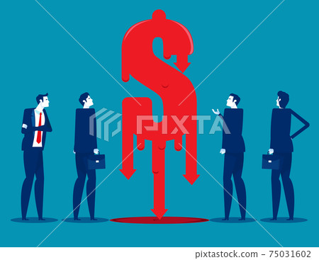 Global business are talking about the fall and the collapse of finances. 75031602