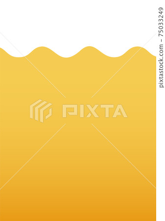 Simple two-color background material like draft beer: Sweets image material with beer and foam, oil, cream Simple two-color background material like draft beer: Sweets image material with beer and foam, oil, cream 75033249