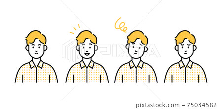 Facial expression pattern of men Facial expression pattern of men 75034582
