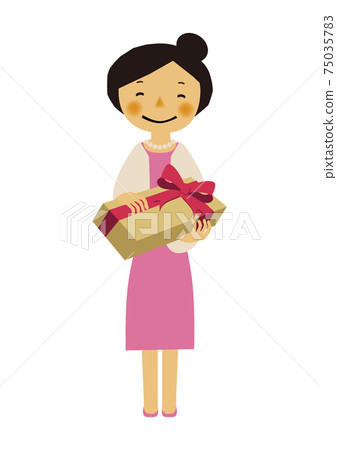 人的物質。黨的圖像例證。禮服的婦女。 75035783