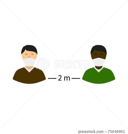Social Distance Icon Social Distance Icon 75036901