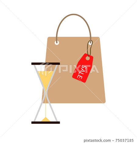 Sale Bag With Hourglass Icon Sale Bag With Hourglass Icon 75037185