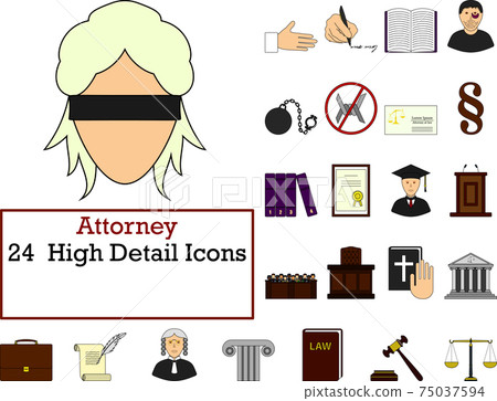 Attorney Icon Set Attorney Icon Set 75037594