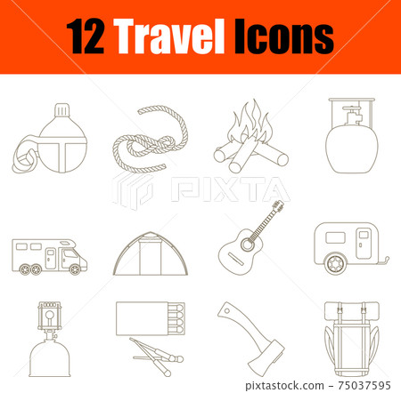 Travel Icon Set Travel Icon Set 75037595