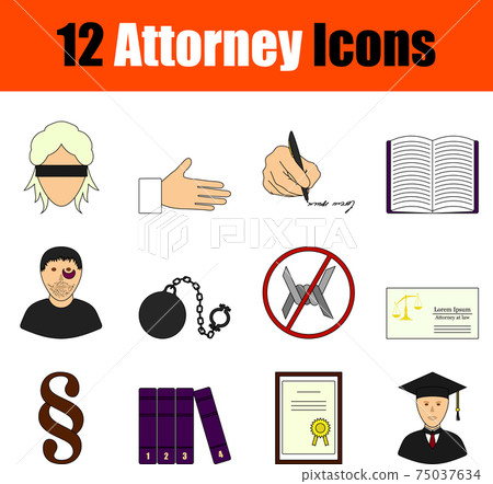 Attorney Icon Set 75037634