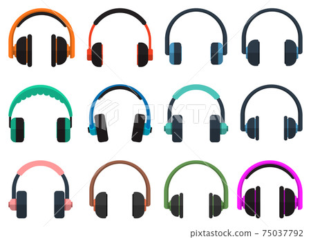 Headphones vector design illustration isolated on white background Headphones vector design illustration isolated on white background 75037792