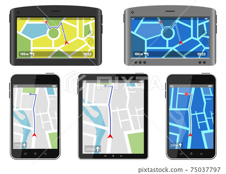 Gps navigation system vector design illustration isolated on white background Gps navigation system vector design illustration isolated on white background 75037797