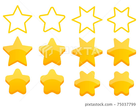 Golden stars vector design illustration isolated on white background. Rating stars Golden stars vector design illustration isolated on white background. Rating stars 75037799