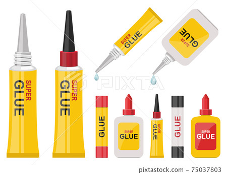Glue bottle vector design illustration isolated on white background Glue bottle vector design illustration isolated on white background 75037803