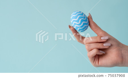 easter decor festive ornament color egg hand blue 75037908
