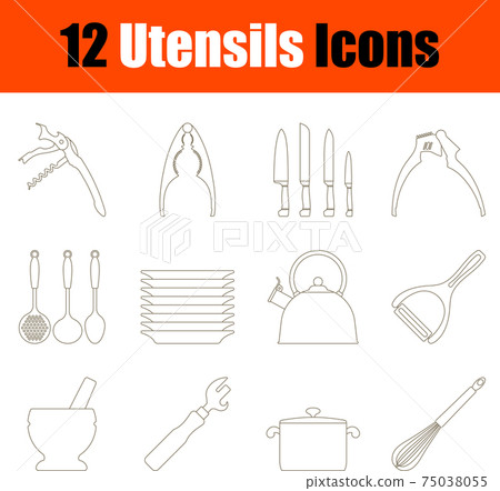 Utensils Icon Set Utensils Icon Set 75038055