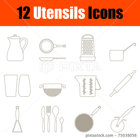 Utensils Icon Set Utensils Icon Set 75038056