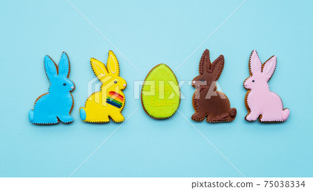 lgbt ornament happy easter gingerbread egg rabbit lgbt ornament happy easter gingerbread egg rabbit 75038334