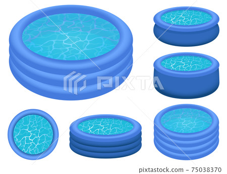 Inflatable pool vector design illustration isolated on white background 75038370