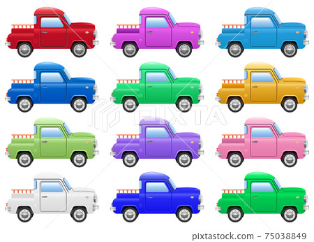 Retro pick-up car vector design illustration isolated on white background Retro pick-up car vector design illustration isolated on white background 75038849