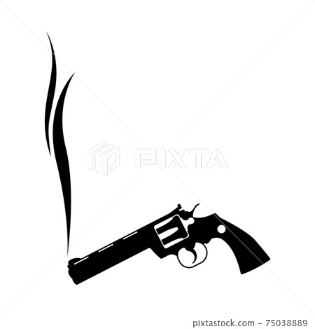 Smoking Revolver Icon Smoking Revolver Icon 75038889