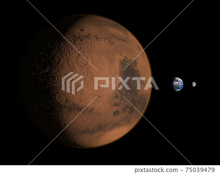 Mars, The Earth and The Moon Mars, The Earth and The Moon 75039479