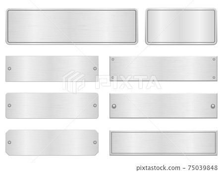 Metallic door plate vector design illustration isolated on white background 75039848