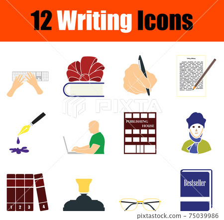 Writing Icon Set Writing Icon Set 75039986