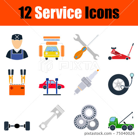 Service Icon Set Service Icon Set 75040026