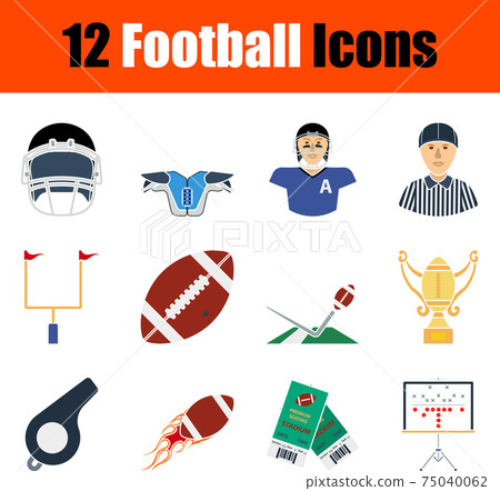 Football Icon Set Football Icon Set 75040062