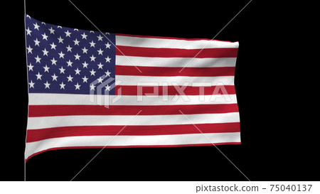 United States flag fluttering in the wind Star-Spangled Banner United States flag fluttering in the wind Star-Spangled Banner 75040137