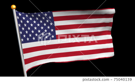 United States flag fluttering in the wind Star-Spangled Banner United States flag fluttering in the wind Star-Spangled Banner 75040139