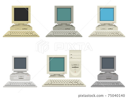 Old vintage pc vector design illustration isolated on white background 75040140