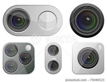 Smartphone back camera vector design illustration isolated on white background 75040523