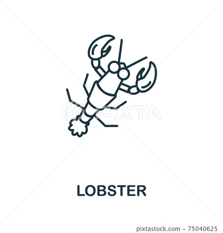 Lobster icon. Simple illustration from seafood collection. Creative Lobster icon for web design, templates, infographics and more 75040625