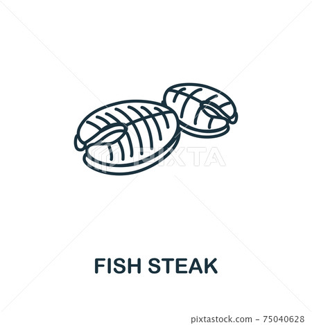 Fish Steak icon. Simple illustration from seafood collection. Creative Fish Steak icon for web design, templates, infographics and more Fish Steak icon. Simple illustration from seafood collection. Creative Fish Steak icon for web design, templates, infographics and more 75040628
