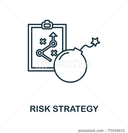 Risk Strategy icon. Simple element from risk management collection. Creative Risk Strategy icon for web design, templates, infographics and more 75040655