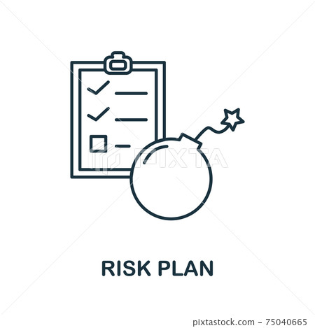 Risk Plan icon. Simple element from risk management collection. Creative Risk Plan icon for web design, templates, infographics and more Risk Plan icon. Simple element from risk management collection. Creative Risk Plan icon for web design, templates, infographics and more 75040665