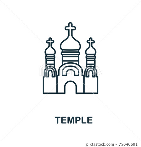Temple icon. Simple element from religion collection. Creative Temple icon for web design, templates, infographics and more 75040691