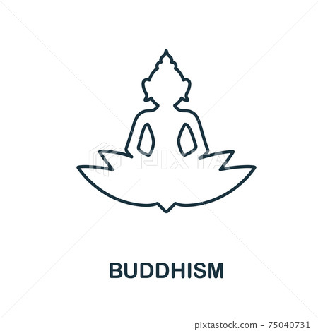 Buddhism icon. Simple element from religion collection. Creative Buddhism icon for web design, templates, infographics and more 75040731