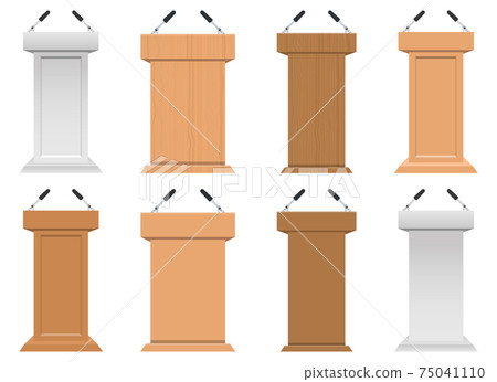 Realistic pulpit vector design illustration isolated on white background 75041110