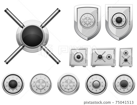 Safe combination lock vector design illustration isolated on white background 75041513