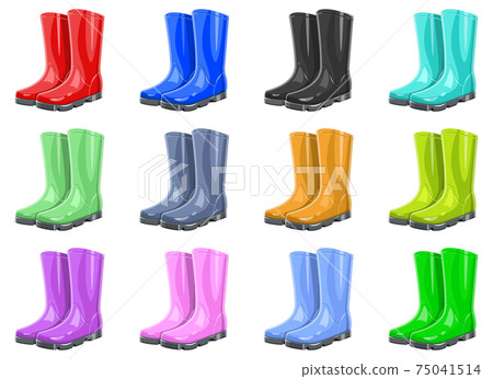 Rubber garden boots vector design illustration isolated on white background 75041514