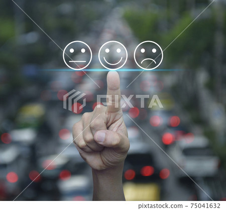 Business customer service evaluation and feedback rating concept Business customer service evaluation and feedback rating concept 75041632