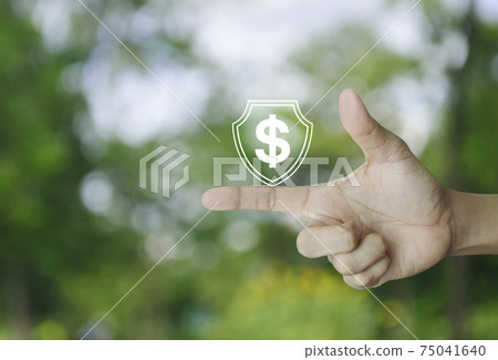 Business money insurance and protection concept Business money insurance and protection concept 75041640