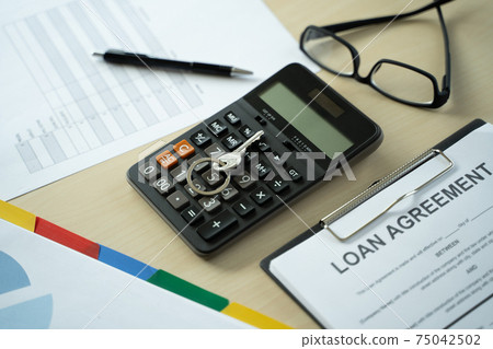 LOAN Business and finance Business loan agreement real estate, home loan and investments 75042502