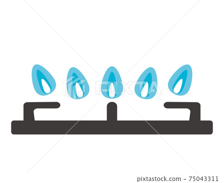 矢量圖的火焰氣體火 75043311