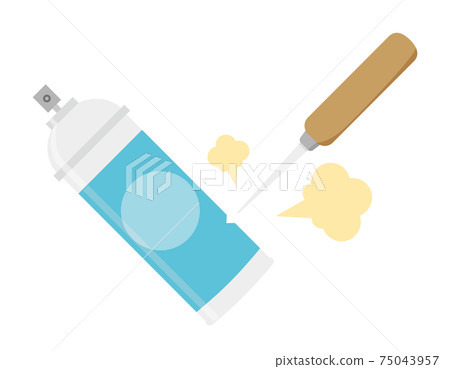 脫氣噴霧可以矢量圖 脫氣噴霧可以矢量圖 75043957