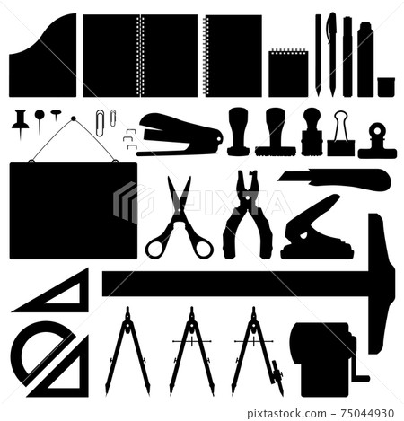 Office Stationery Set Vector.  75044930