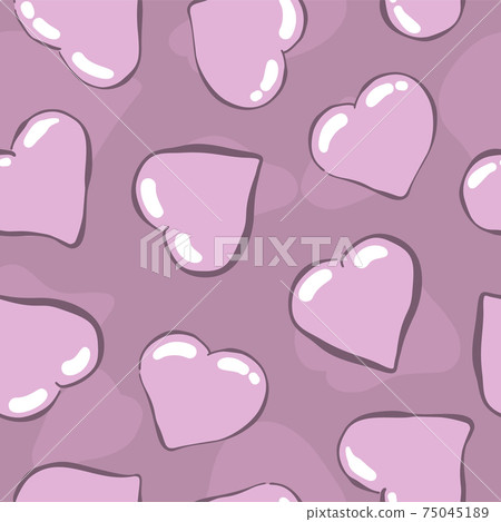 Seamless pattern with cute hearts, background for Valentine's Day. Seamless pattern with cute hearts, background for Valentine's Day. 75045189
