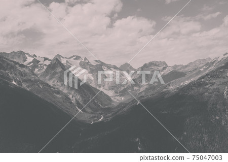 Closeup view mountains scenes in national park Dombai, Caucasus, Russia, Euro Closeup view mountains scenes in national park Dombai, Caucasus, Russia, Euro 75047003