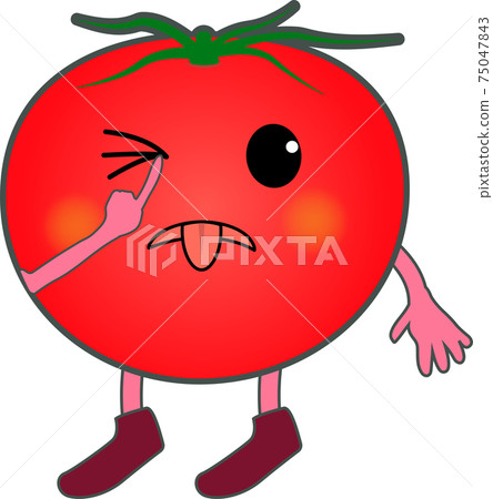 Akanbe cute tomato character 75047843
