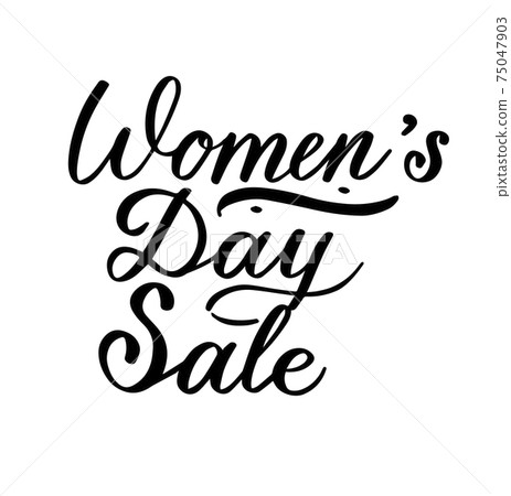 International Happy Women's Day sale. Vector typography illustration 75047903