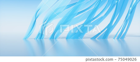 Abstract Blue Wavy Band Background Abstract Blue Wavy Band Background 75049026