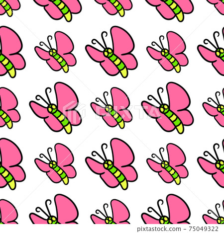 spring butterfly seamless pattern textile... - Stock Illustration ...
